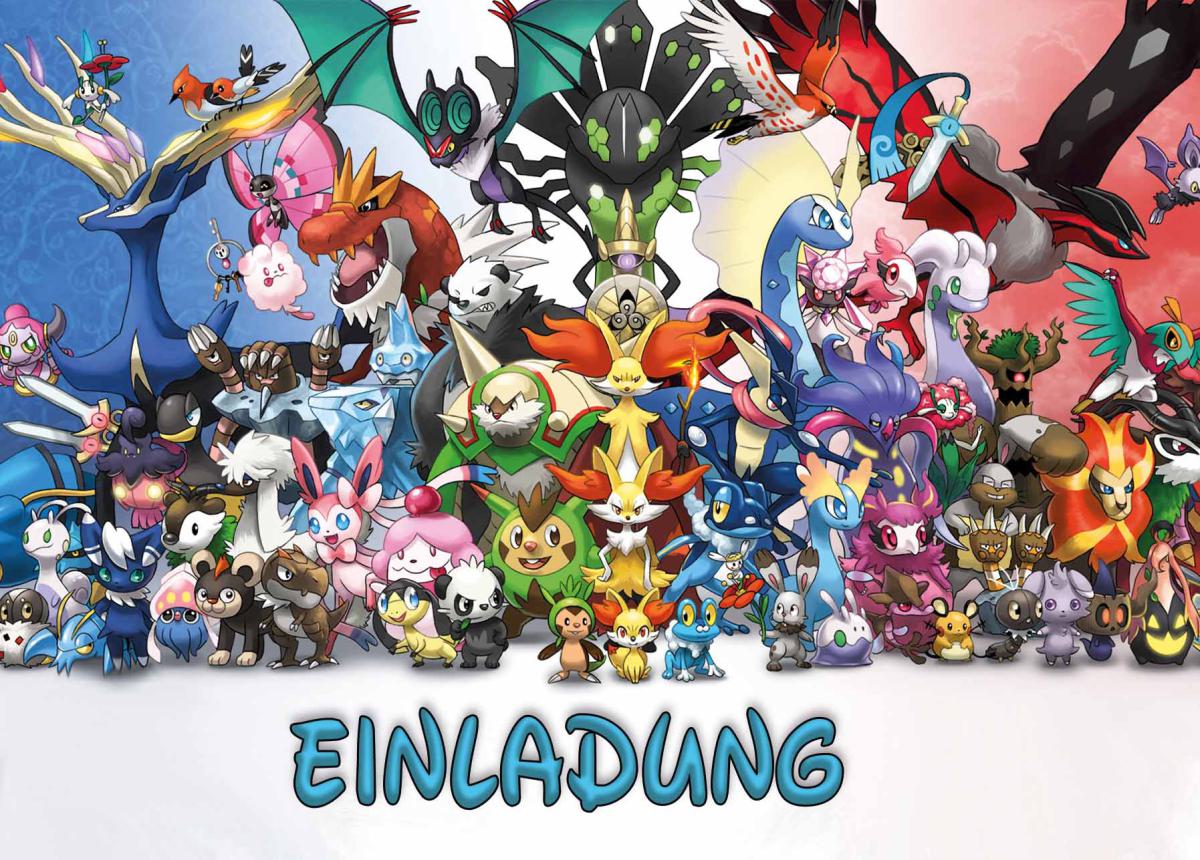 Pokemon-Einladungskarten